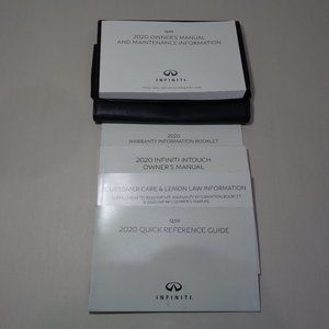 2020 Infiniti Q50 New Owner's Manual User Guide With Cover